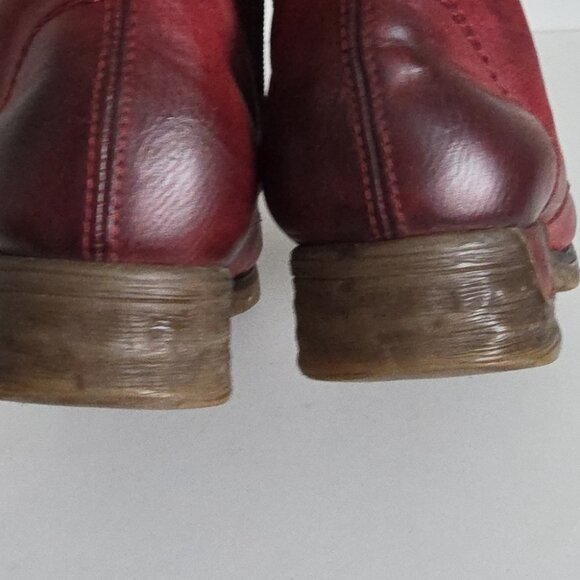 RIEKER | Remonte Ankle red Leather Boots Sz 39 - Picture 6 of 8